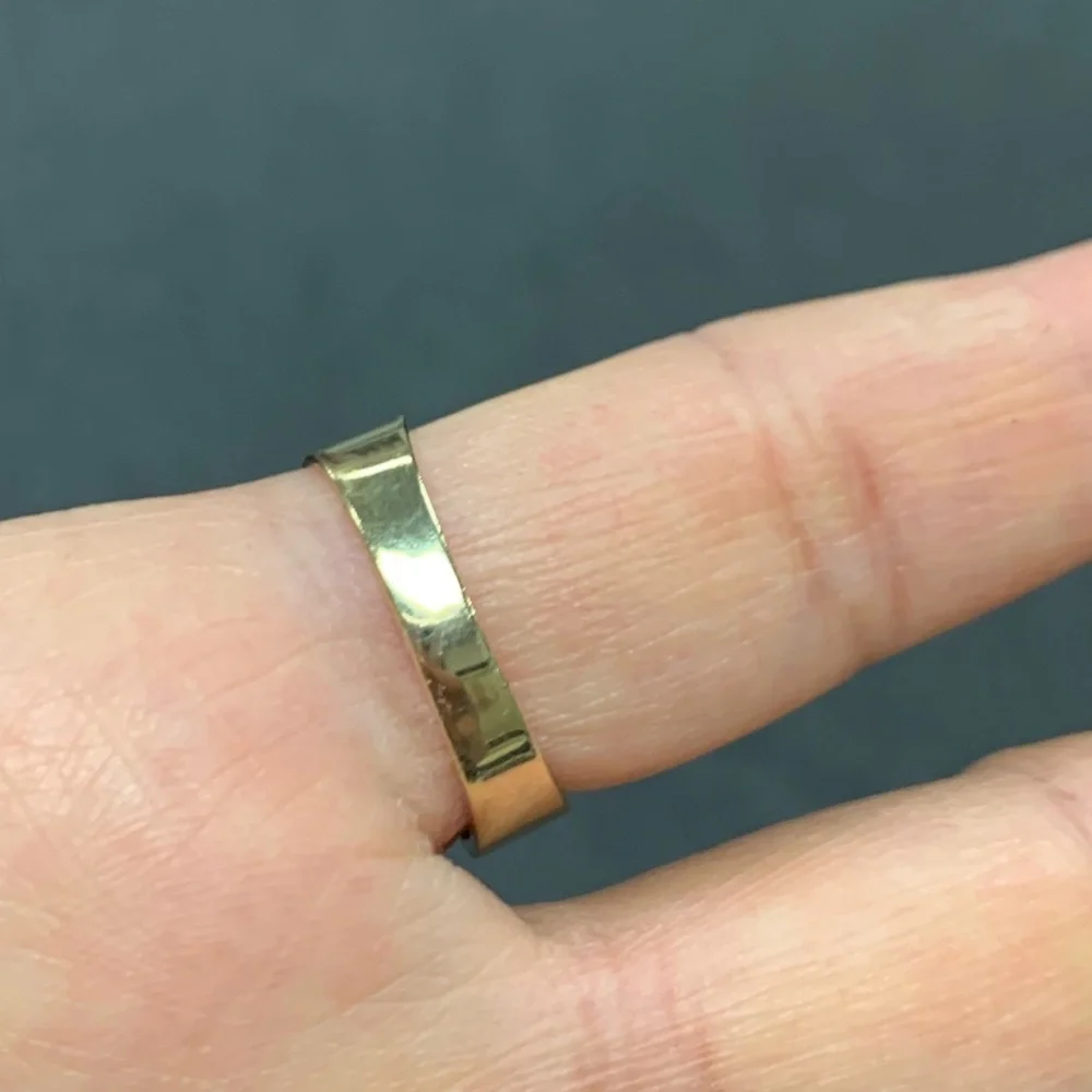 New 8mm 14k yellow Gold Men’s CZ Wedding Band
